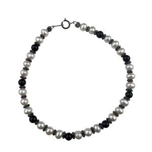 IPS International Pearl Syndicate Beaded Sterling Silver Bracelet 4mm 7.5"